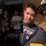 Simplicidade e alegria! Irmão de Bruno Mars curte samba em bar sem energia elétrica