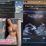 Bia responde comentário de seguidor sobre barriga chapada e mostra ultrassom do segundo filho que está esperando