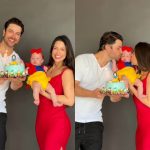 Ex-BBBs Laís Caldas e Gustavo celebram 4 meses da filha com tema de Branca de Neve