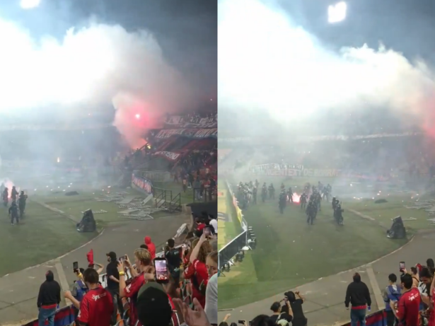 Jogo do Flamengo na Colômbia é cancelado após protesto violento de torcedores