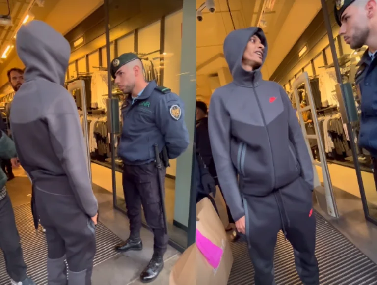 Rapper Oruam é escoltado por seguranças para fora de shopping em Portugal. Veja!