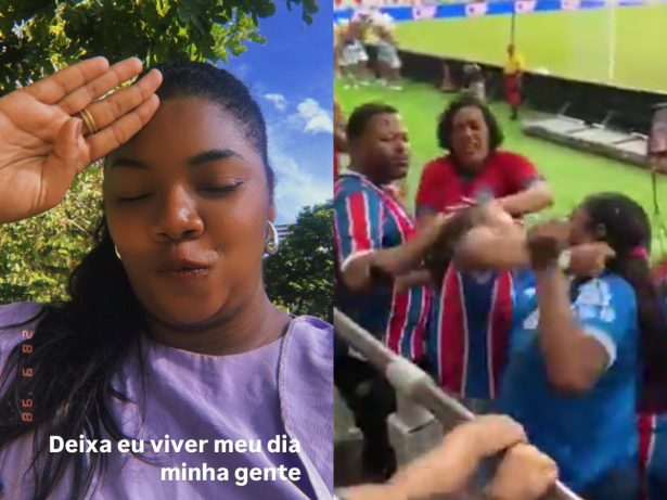 Após vídeo viral, Raquel Brito nega briga com torcedores em estádio: “Não é eu lá”