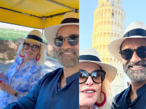 Ana Maria Braga curte férias na Itália ao lado do marido, Fábio Arruda