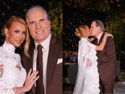 Roberto Justus e Ana Paula Siebert renovam os votos em festão de 10 anos de casados