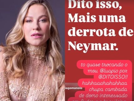 Luana Piovani volta a alfinetar Neymar após resultado de eleição presidencial: “mais uma derrota”