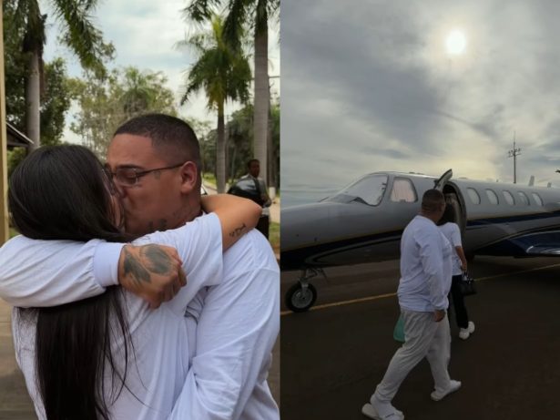 MC Ryan SP celebra soltura ao lado de esposa Giovanna Roque e se emociona