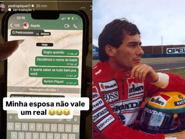 Ayrton Piquet? Nora de Nelson cutuca sogro com nome do rival