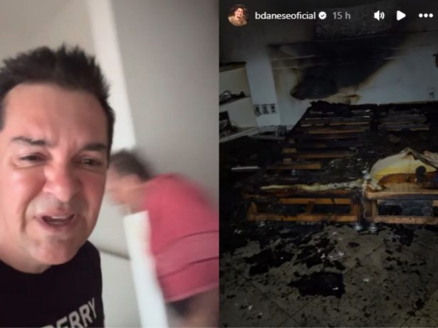 Regis Danese revela momentos de tensão durante incêndio; família passa bem