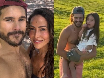 Nicolas Prattes mostra álbum de fotos com Zoe e Sabrina Sato no interior