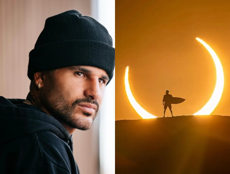 Surfista Ítalo Ferreira faz foto inédita durante eclipse solar