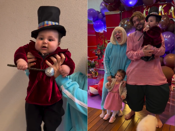 “A Fantástica Fábrica de Chocolate”: Filho de Viih Tube vira Willy Wonka em mesversário