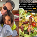 Gente como a gente! César Tralli leva marmita para a Globo com toque da filha
