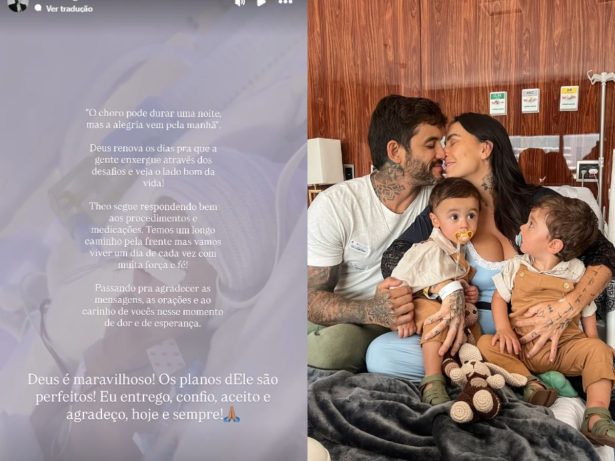 Clara Maia atualiza quadro de saúde do filho após parto de emergência: “Respondendo bem”