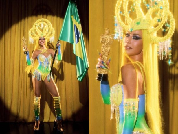 Sabrina Sato torce por Fernanda Torres em noite de Oscar e estreia do Carnaval carioca