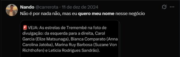 Reprodução: X/@carrerota
