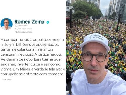 Zema vence disputa judicial contra PT por postagens sobre INSS