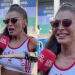 Juliana Paes se emociona na apuração e fala sobre energia do público na Sapucaí