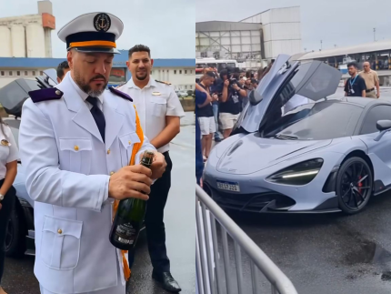 Com farda de capitão e McLaren de R$ 3 mi, Belo chega em grande estilo em seu cruzeiro