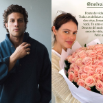 Chay Suede se declara para Laura Neiva e presenteia a esposa com buquê: “Vida e amor”
