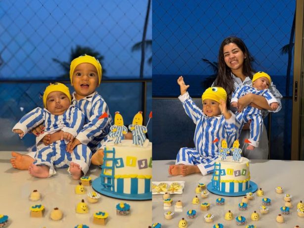 Ary Mirelle celebra mesversário do caçula com João Gomes com festa temática