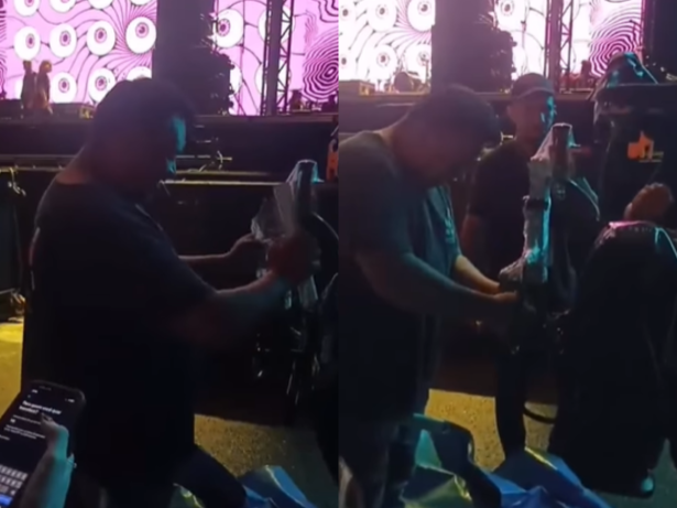 Funcionário é flagrado negociando itens de show no Lolla e revolta público