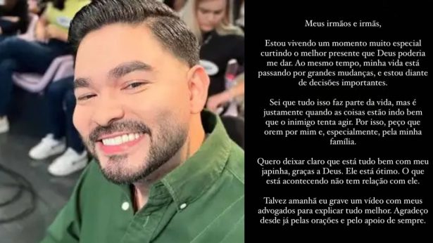 Yudi Tamashiro pede orações e fala sobre mudanças importantes na vida pessoal