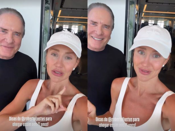Ana Paula Siebert elogia físico de Roberto Justus aos 71 anos e afirma: “Tem um coxão”