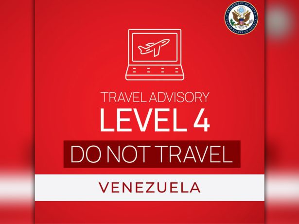 Embaixada dos EUA alerta cidadãos americanos a não viajarem para Venezuela