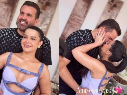 Após rumores de reconciliação, Maraisa e Fernando protagonizam beijão em festa