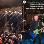 Estrutura cai durante show de Amado Batista e assusta foliões em festa junina na Bahia