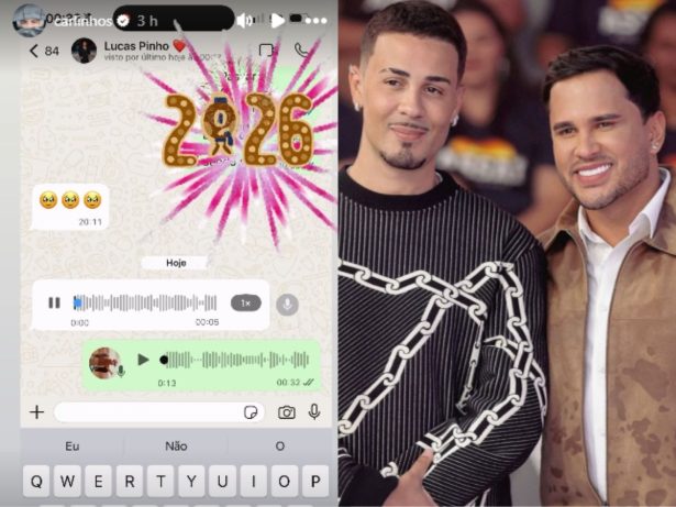 Mágoas? Aqui não! Carlinhos e Lucas Guimarães trocam mensagens de carinho na virada