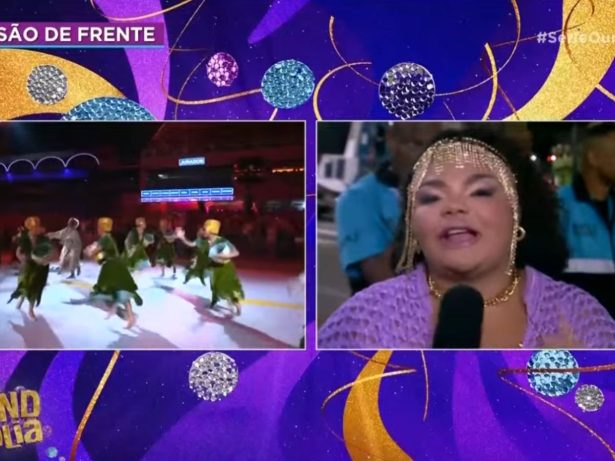Flora Cruz se emociona ao vivo em transmissão de Carnaval ao lembrar de pai, Arlindo Cruz