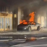 Cybertruck, da Tesla, explode em frente ao hotel de Trump em Las Vegas