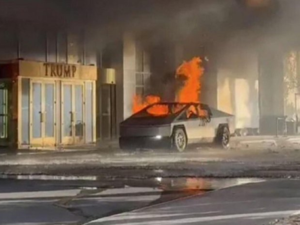 Cybertruck, da Tesla, explode em frente ao hotel de Trump em Las Vegas