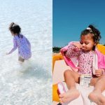 Helena, filha de Neymar e Kimberlly, curte praia na Coreia do Sul durante viagem com a mãe