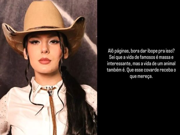 Ana Castela se revolta ao expor caso de crueldade contra cavalo: “Covarde”