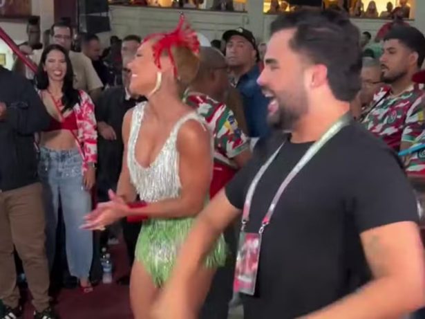 Virginia e Lucas Guedez sambam juntos em ensaio da Grande Rio após rumores de briga