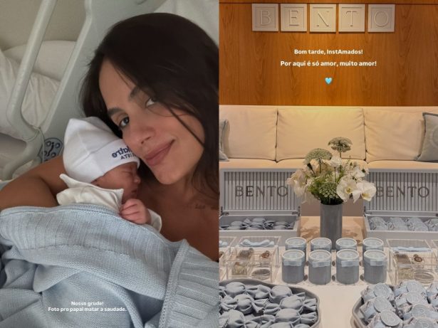 Carol Peixinho publica foto com o filho Bento em dia de Tardezinha: “Nosso grude”