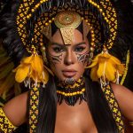 Tàmires Assîs, ex-Fazenda, se apresenta como cunhã-poranga no Festival de Manaus