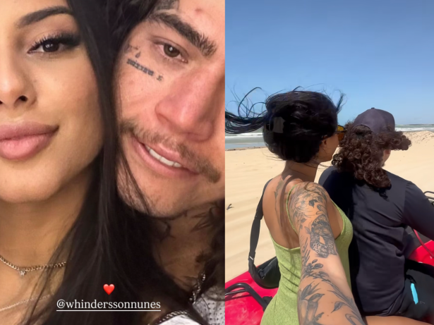 Influenciadora posta foto em clima de romance com Whindersson Nunes