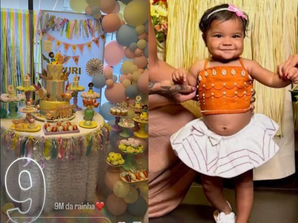 Ludmilla e Brunna celebram 9 meses de filha com “Bloquinho da Zuri”