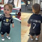 Na casa de Vini Jr., filho de Virginia aparece com camisa do Real Madrid