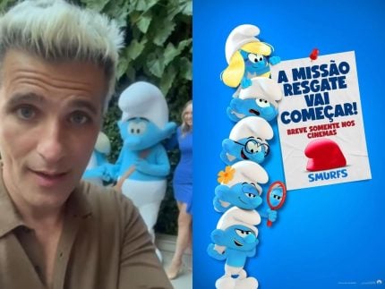 Bruno Gagliasso surpreende família ao dublar vilões em nova animação dos Smurfs