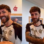Jogadores do Flamengo aplaudem Léo Pereira após primeira convocação à Seleção Brasileira